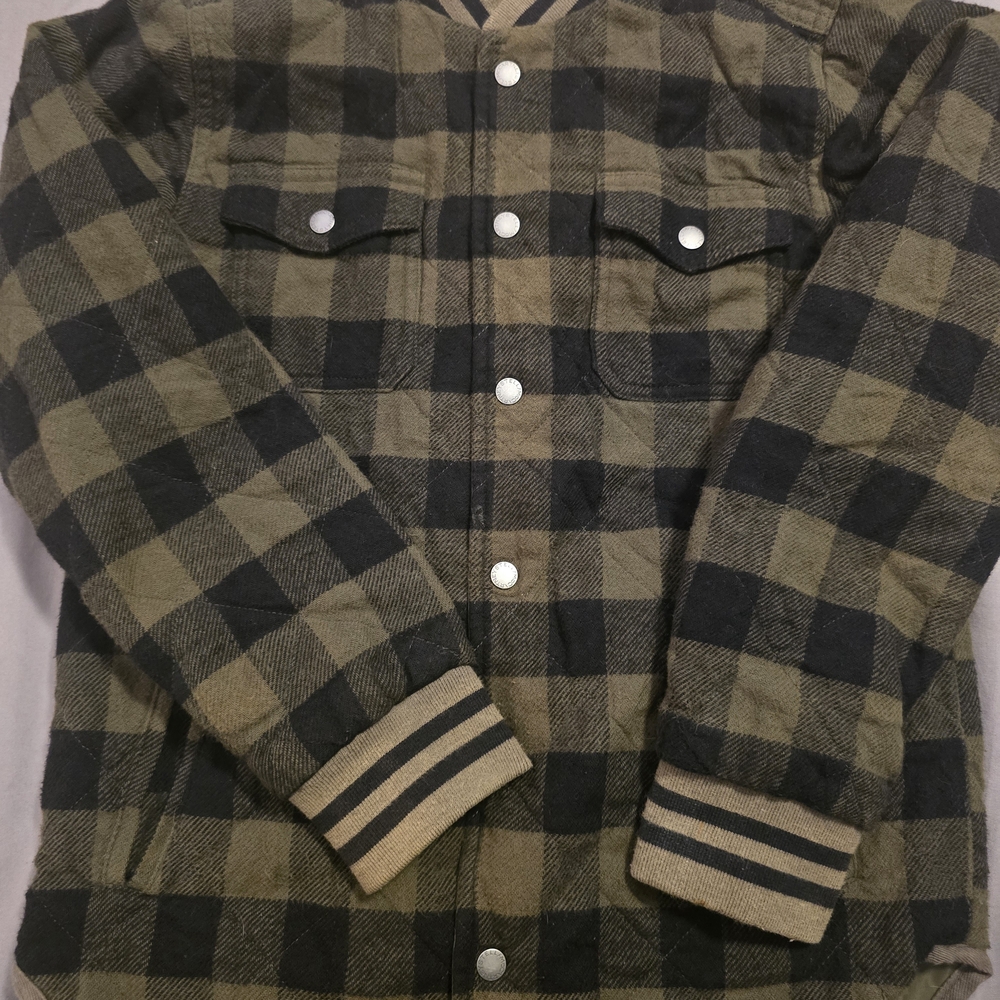 Stella McCartney Checkered Bomber Jacket in Black and Tan